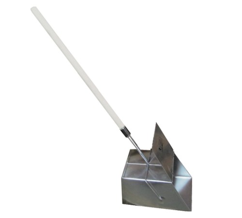 Совок для мусора, 24х29 см, закрывающаяся крышка, деревянная рукоятка 75 см, 