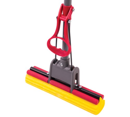 Швабра самоотжимная, роликовый отжим, насадка PVA 27 см, телескопический черенок 70-125 см, LAIMA, 603596