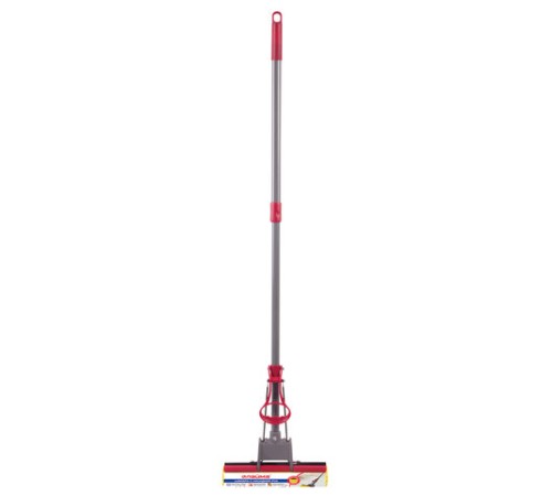 Швабра самоотжимная, роликовый отжим, насадка PVA 27 см, телескопический черенок 70-125 см, LAIMA, 603596