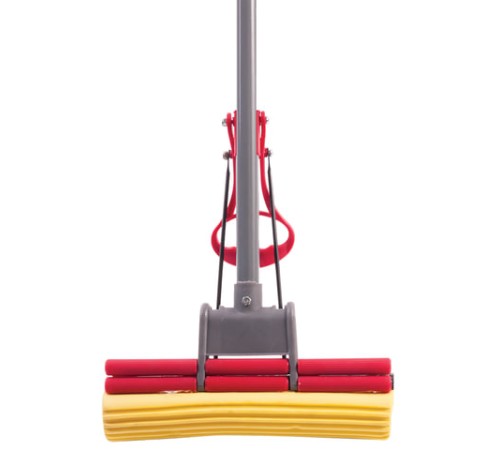 Швабра самоотжимная, роликовый двойной отжим, насадка PVA 27 см, телескопический черенок 125 см, LAIMA, 603597