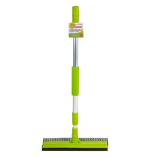 Окномойка ЛЮБАША, алюминиевая телескопическая ручка 50-90 см, рабочая часть 25 см (стяжка, губка, ручка), 603613