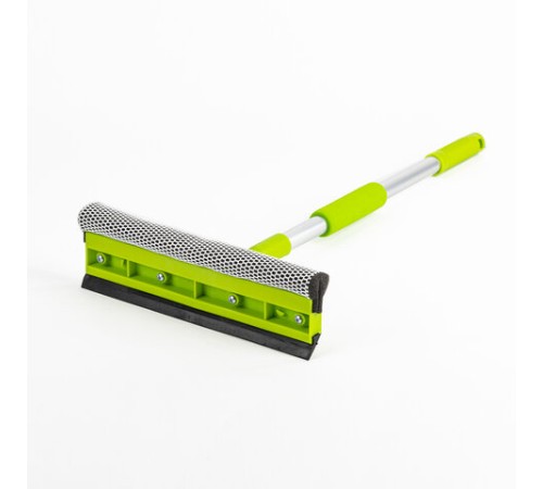 Окномойка ЛЮБАША, алюминиевая телескопическая ручка 50-90 см, рабочая часть 25 см (стяжка, губка, ручка), 603613