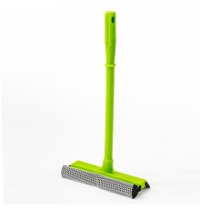 Окномойка ЛЮБАША, пластиковая ручка 40 см, рабочая часть 20 см (стяжка, губка, ручка), 603614