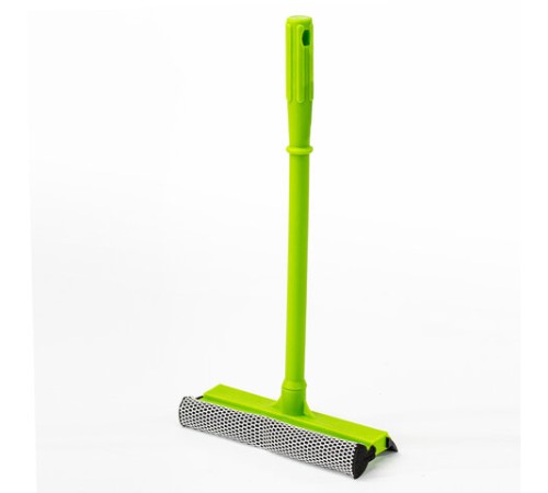 Окномойка ЛЮБАША, пластиковая ручка 40 см, рабочая часть 20 см (стяжка, губка, ручка), 603614