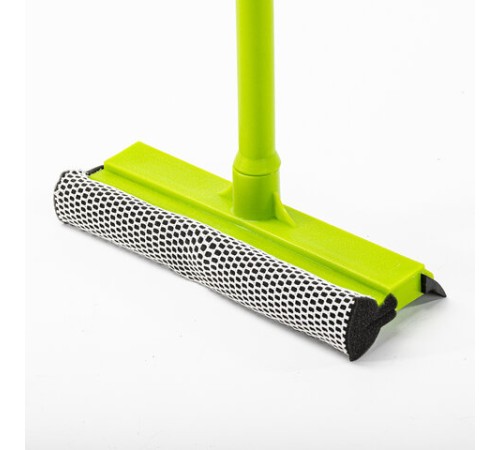 Окномойка ЛЮБАША, пластиковая ручка 40 см, рабочая часть 20 см (стяжка, губка, ручка), 603614