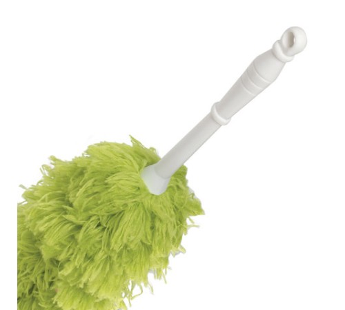 Пипидастр (сметка-метелка) для уборки пыли, метелка 35 см, рукоятка 20 см, зеленый, LAIMA, 603618