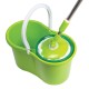 Швабра с отжимом и ведром 7л/5л, отжим центрифуга / рукоятка, 2 круглые насадки, крепление кольцо, зеленый, LAIMA 603624