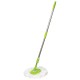 Швабра с отжимом и ведром 7л/5л, отжим центрифуга / рукоятка, 2 круглые насадки, крепление кольцо, зеленый, LAIMA 603624