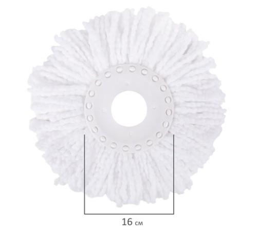 Швабра с отжимом и ведром 7л/5л, отжим центрифуга / рукоятка, 2 круглые насадки, крепление кольцо, зеленый, LAIMA 603624