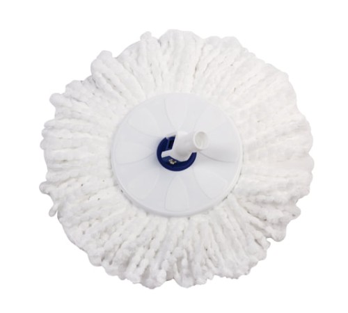 Швабра с отжимом и ведром 18л/8л, центрифуга, отжим педалью, 2 флаундера/насадки круглый и прямоугольный, бело-синий, LAIMA 603625