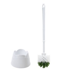 Ершик для унитаза с подставкой, пластик, белый, ЛЮБАША, 603627