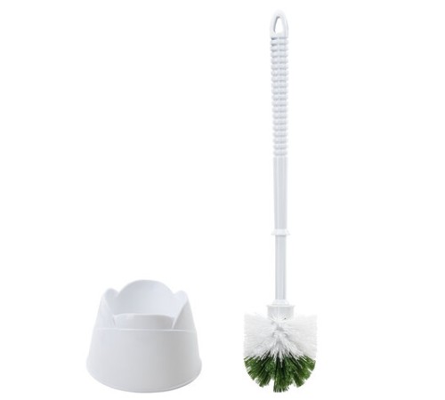 Ершик для унитаза с подставкой, пластик, белый, ЛЮБАША, 603627