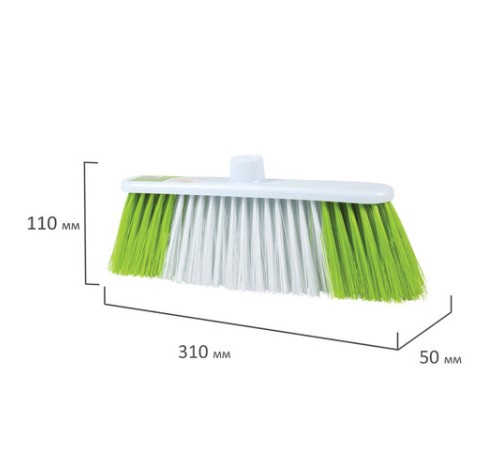 Щетка для уборки, ширина 31 см, щетина 8 см двуцветная, пластик, крепление еврорезьба, ЛЮБАША, 603629