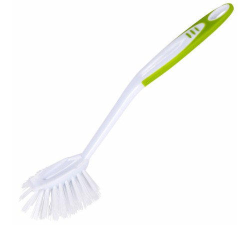 Щетка для мытья посуды ЛЮБАША, 25 см, пластик, ручка с ПВХ-покрытием, 603631