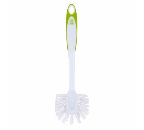 Щетка для мытья посуды ЛЮБАША, 25 см, пластик, ручка с ПВХ-покрытием, 603631