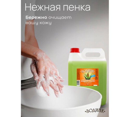 Мыло жидкое 5 л, ЗОДИАК, антибактериальное, 
