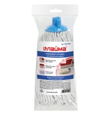 Насадка МОП веревочная для швабры, крепление еврорезьба, хлопок, длина 31 см, 220 г, LAIMA, 603789