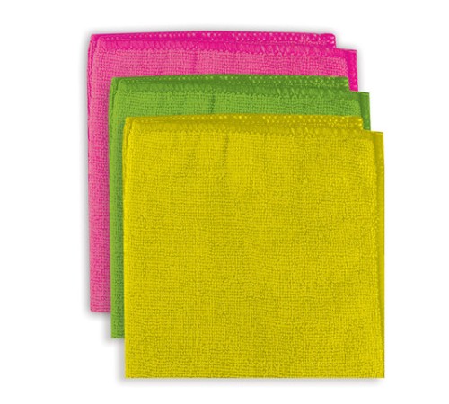 Салфетки из МИКРОФИБРЫ универсальные 30х30 см, КОМПЛЕКТ 3 шт., ассорти, 280 г/м2, ОФИСМАГ, 603863