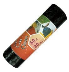 Мешки для мусора 60 л, черные, в рулоне 30 шт., ПНД, 6 мкм, 58х64 см, эконом, КОНЦЕПЦИЯ БЫТА 