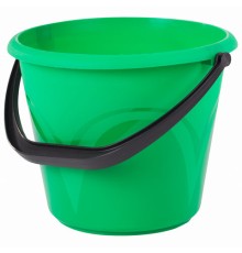 Ведро 6 л, без крышки, пластиковое, пищевое, с глянцевым узором, цвет зеленый, мерная шкала, LAIMA, 603891