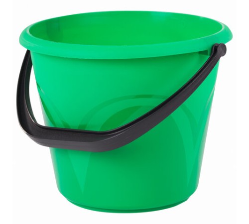 Ведро 6 л, без крышки, пластиковое, пищевое, с глянцевым узором, цвет зеленый, мерная шкала, LAIMA, 603891