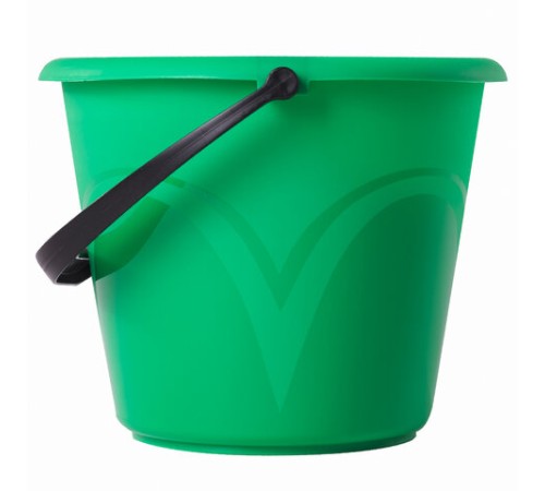 Ведро 6 л, без крышки, пластиковое, пищевое, с глянцевым узором, цвет зеленый, мерная шкала, LAIMA, 603891