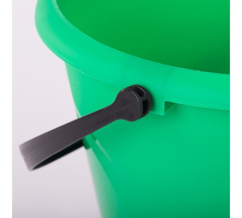 Ведро 6 л, без крышки, пластиковое, пищевое, с глянцевым узором, цвет зеленый, мерная шкала, LAIMA, 603891