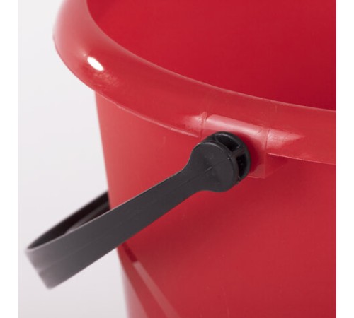 Ведро 8 л, без крышки, пластиковое, пищевое, с глянцевым узором, цвет красный, мерная шкала, LAIMA, 603892