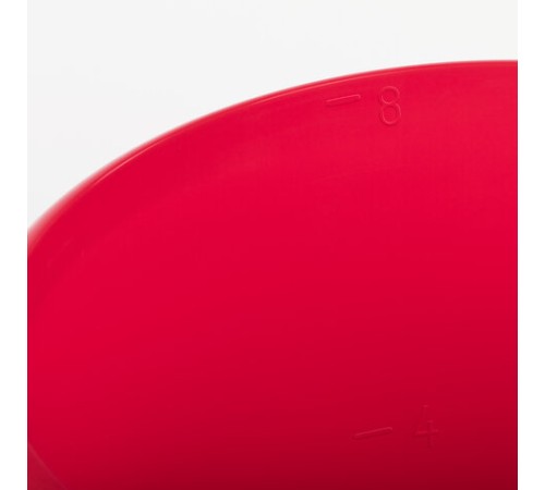 Ведро 8 л, без крышки, пластиковое, пищевое, с глянцевым узором, цвет красный, мерная шкала, LAIMA, 603892