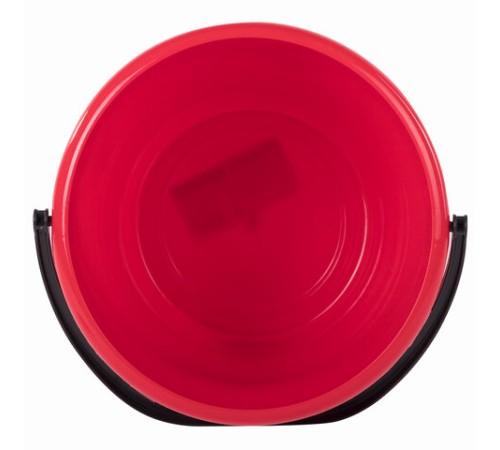 Ведро 8 л, без крышки, пластиковое, пищевое, с глянцевым узором, цвет красный, мерная шкала, LAIMA, 603892