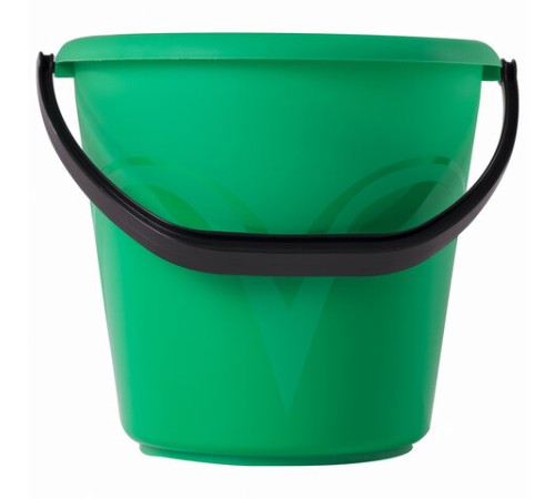 Ведро 10 л, без крышки, пластиковое, пищевое, с глянцевым узором, цвет зеленый, мерная шкала, LAIMA, 603893