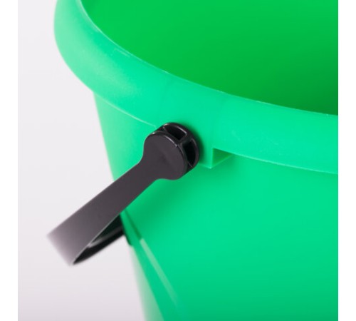 Ведро 10 л, без крышки, пластиковое, пищевое, с глянцевым узором, цвет зеленый, мерная шкала, LAIMA, 603893