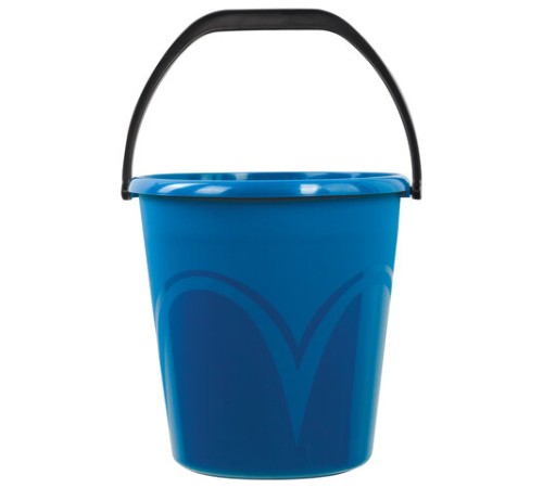 Ведро 12 л, без крышки, пластиковое, пищевое, с узором, цвет синий, мерная шкала, LAIMA, 603894