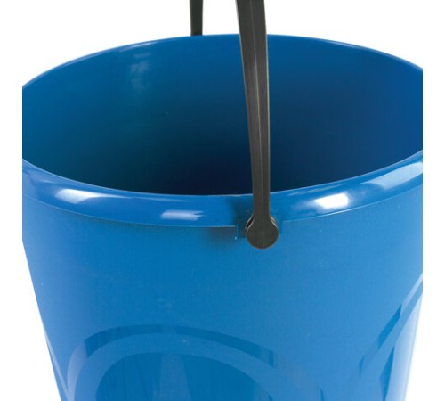 Ведро 12 л, без крышки, пластиковое, пищевое, с узором, цвет синий, мерная шкала, LAIMA, 603894