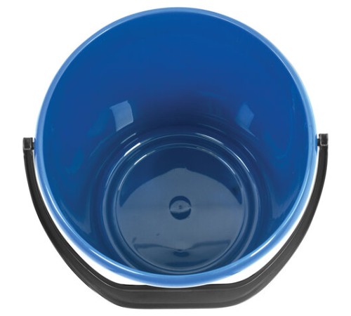 Ведро 12 л, без крышки, пластиковое, пищевое, с узором, цвет синий, мерная шкала, LAIMA, 603894