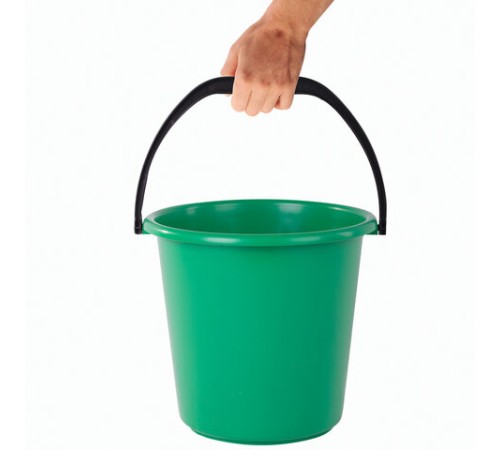 Ведро 10 л, без крышки, пластиковое, хозяйственное, УСИЛЕННОЕ, цвет ассорти, мерная шкала, LAIMA, 603895