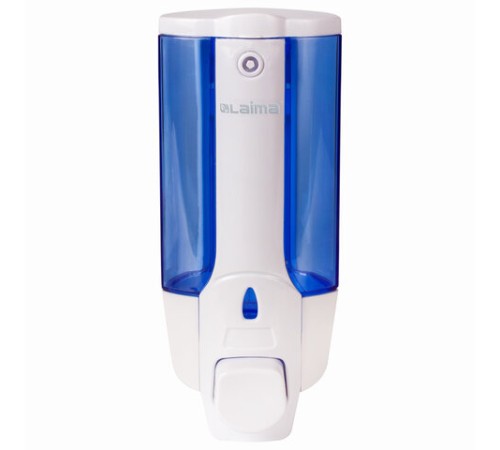 Дозатор для жидкого мыла LAIMA, НАЛИВНОЙ, 0,38 л., белый (тонированный), ABS-пластик, 603921