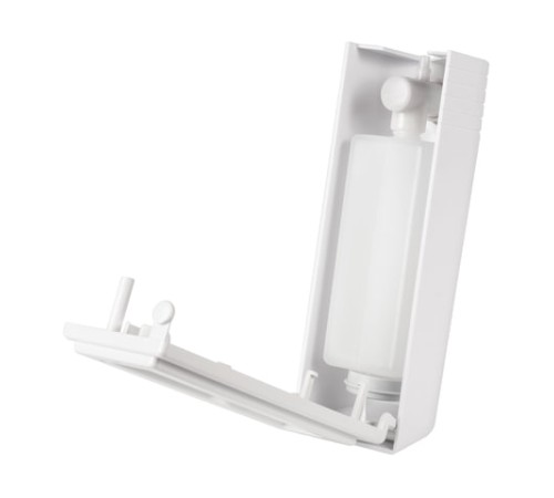 Дозатор для жидкого мыла LAIMA, НАЛИВНОЙ, 0,38 л, белый, ABS-пластик, 603923