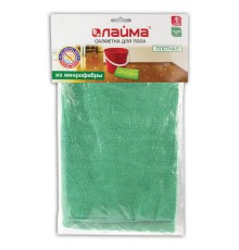 Тряпка для мытья пола из микрофибры, СУПЕР ПЛОТНАЯ, 70х80 см, зелёная, 300 г/м2, LAIMA, 603931