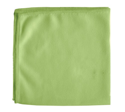 Салфетка из МИКРОФИБРЫ для стекол и зеркал 30х30 см, зеленая, 280 г/м2, LAIMA, 603933