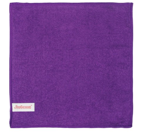 Салфетки из МИКРОФИБРЫ универсальные 25х25 см, КОМПЛЕКТ 12 шт., ассорти, 180 г/м2, ЛЮБАША, 603938