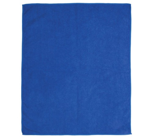 Тряпки для мытья пола, КОМПЛЕКТ 3 шт., ПЛОТНАЯ микрофибра, 50х60 см, синие, 260 г/м2, ЛЮБАША 