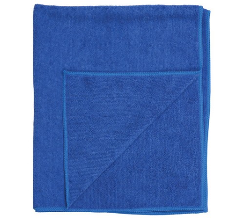 Тряпки для мытья пола, КОМПЛЕКТ 3 шт., микрофибра, 50х60 см, синие, 260 г/м2, ОФИСМАГ, 603945