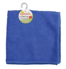 Салфетка из МИКРОФИБРЫ универсальная 30х30 см, синяя, 180 г/м2, ЛЮБАША ЭКОНОМ, 603949