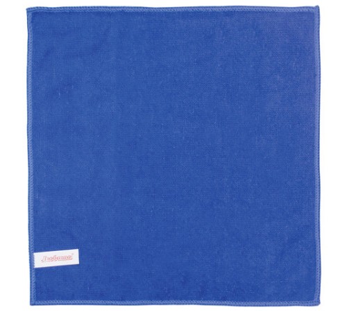 Салфетка из МИКРОФИБРЫ универсальная 30х30 см, синяя, 180 г/м2, ЛЮБАША ЭКОНОМ, 603949