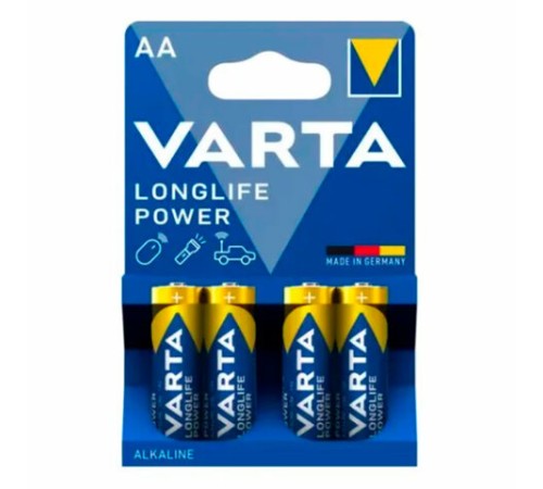 Батарейки алкалиновые "пальчиковые" КОМПЛЕКТ 4 шт., VARTA LONGLIFE POWER, АА (LR6, 24А), блистер, 4906121414 Батарейки алкалиновые "пальчиковые" КОМПЛЕКТ 4 шт., VARTA LONGLIFE POWER, АА (LR6, 24А), блистер, 4906121414