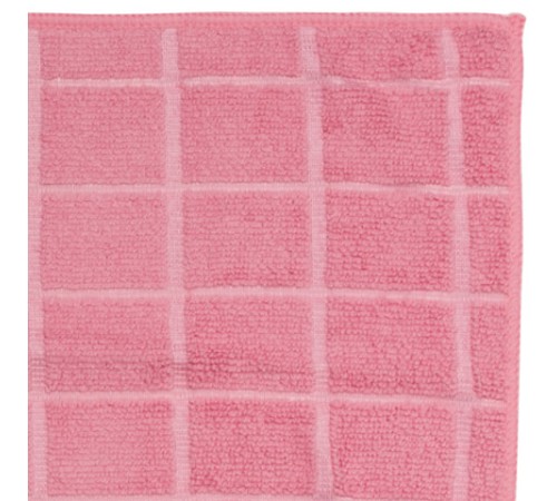 Салфетки из МИКРОФИБРЫ универсальные 40х40 см, КОМПЛЕКТ 6 шт., КЛЕТКА, ассорти, 220 г/м2, ЛЮБАША, 603951