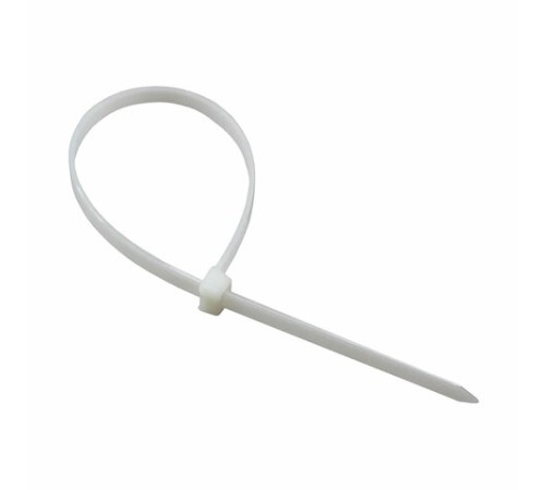 Хомуты (стяжки) нейлоновые, 2,5 мм х 200 мм, комплект 100 шт., REXANT, белые, европодвес, 07-0200-4