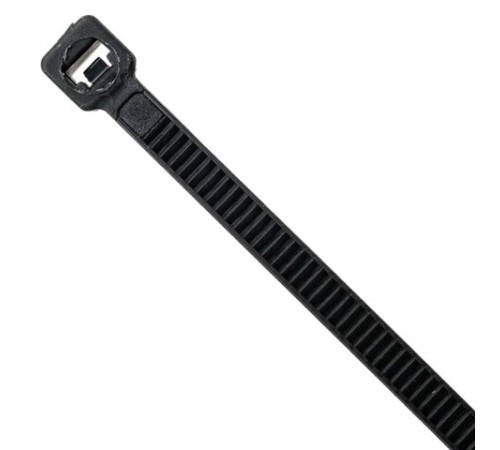 Хомуты (стяжки) нейлоновые, 3,6 мм х 200 мм, комплект 100 шт., черные, европодвес, 57-0201