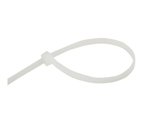 Хомуты (стяжки), нейлоновые, 3,6 мм х 250 мм, комплект 100 шт., белые, европодвес, 57-0250